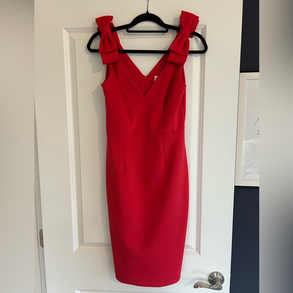 Eliza J Vibrant Red Midi Dress